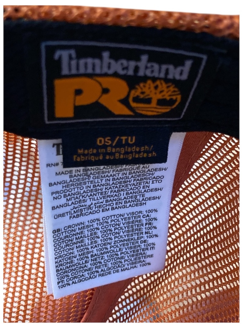 Men’s Timberland PRO® Trademark Trucker Hat Asphalt Grey EUC - Picture 7 of 9